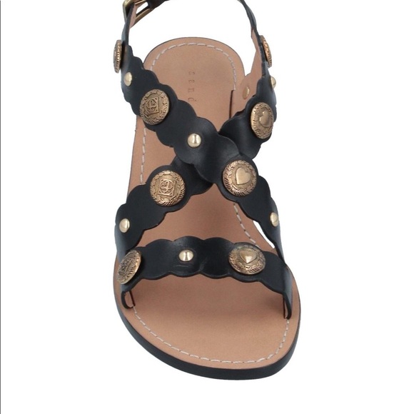 SANDRO NWT VESPER LEATHER SLINGBACK SANDALS SZ 7 - Picture 2 of 6